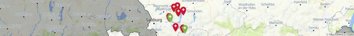 Kartenansicht für Apotheken-Notdienste in der Nähe von Sankt Lorenz (Vöcklabruck, Oberösterreich)